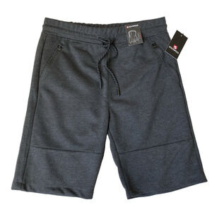 Southpole At Knee Length Knit Shorts Men S Heather Charcoal Zip Pocket NWT